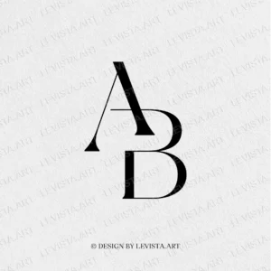 AB Monogram logo for wedding, business, Letter logo