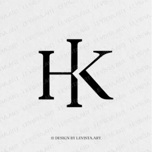 HK Monogram logo & Initials design | Letter logo