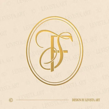FS Initials logo & SF Monogram developed as an elegant wedding letter logo with soft curves and a carefully balanced letter form, suitable for wedding branding, business logos and personal brand identity