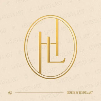LH Monogram & HL Initials logo designed as an elegant wedding letter logo with a balanced and flowing letter structure, suitable for wedding branding, business logos and personal brand identity