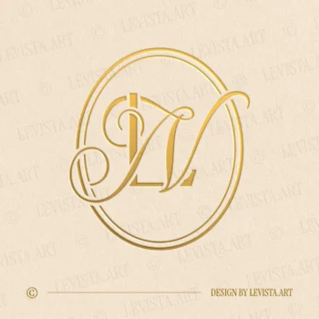 LN Initials logo & NL Monogram developed as a refined wedding letter logo with a smooth and harmonious letter flow, suitable for wedding branding, business logos and personal brand identity
