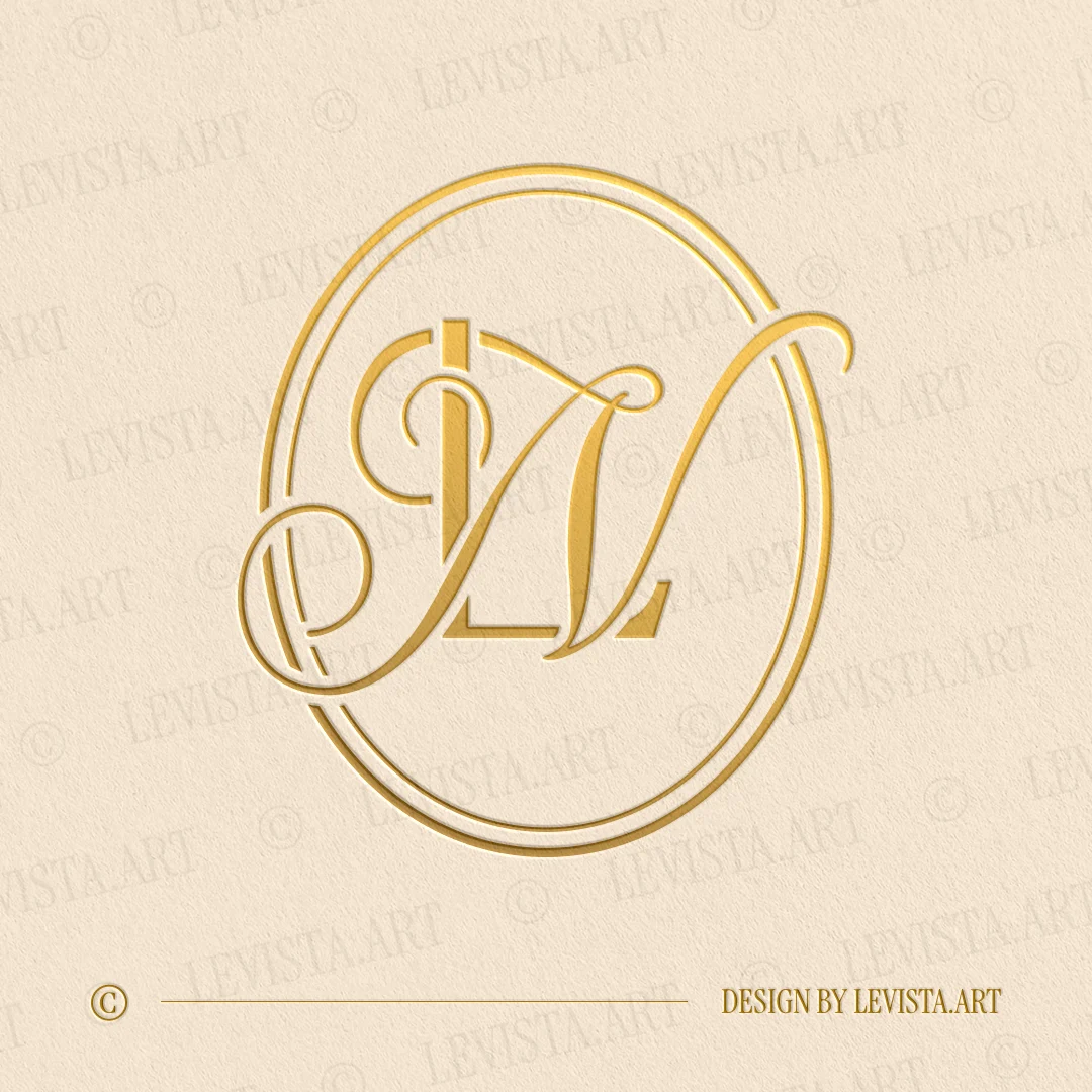 LN Initials logo & NL Monogram developed as a refined wedding letter logo with a smooth and harmonious letter flow, suitable for wedding branding, business logos and personal brand identity