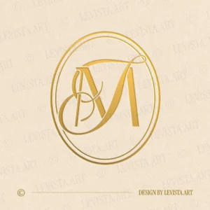 MF Monogram & FM Initials logo crafted as an elegant wedding letter logo with smooth lines and a harmonious letter structure, suitable for wedding branding, business logos and personal brand identity