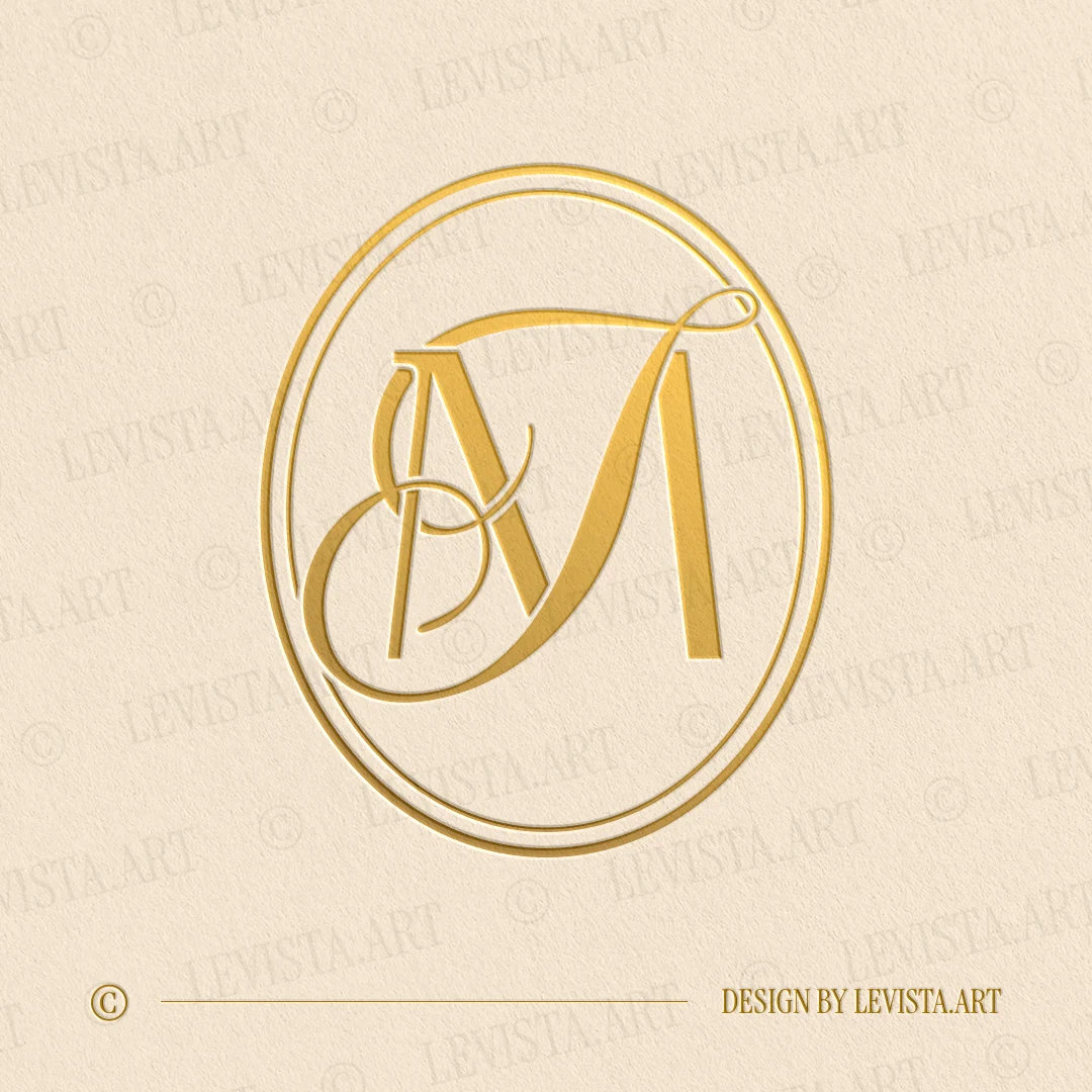 MF Monogram & FM Initials logo crafted as an elegant wedding letter logo with smooth lines and a harmonious letter structure, suitable for wedding branding, business logos and personal brand identity