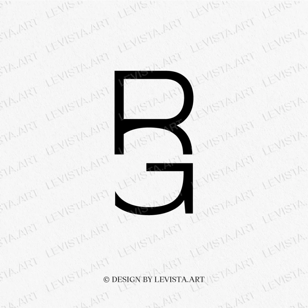 Modern RG Monogram & Letter Logo | Instant Download