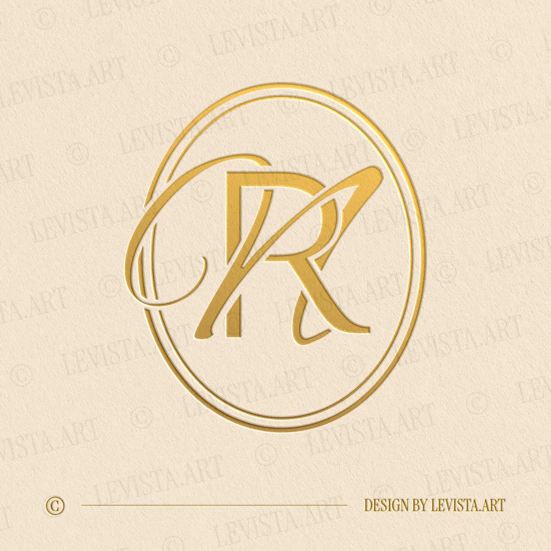 RN Monogram & NR Initials logo designed in an elegant and timeless letter style, suitable for wedding branding, wedding invitations, business logos and personal brand identity