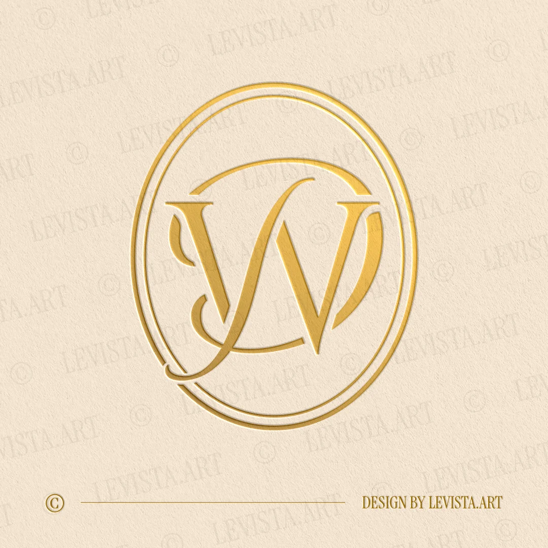 WD Monogram & DW Initials logo created as an elegant wedding letter logo with a strong and well-balanced letter structure, suitable for wedding branding, business logos and personal brand identity