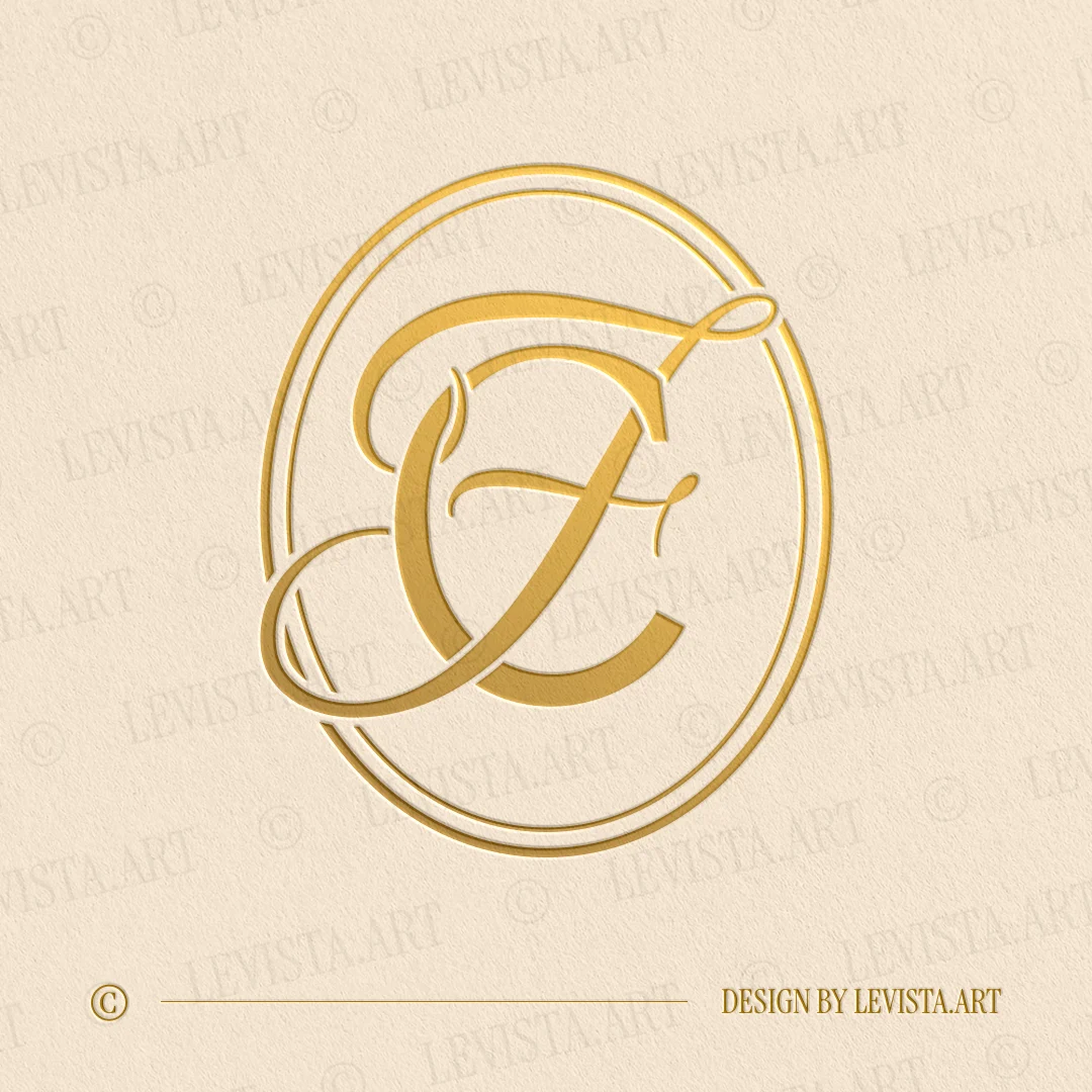 CF & FC Monogram | Wedding letter logo design 3 CF & FC Monogram designed as an elegant wedding letter logo with a balanced and flowing letter structure, suitable for wedding branding, business logos and personal brand identity