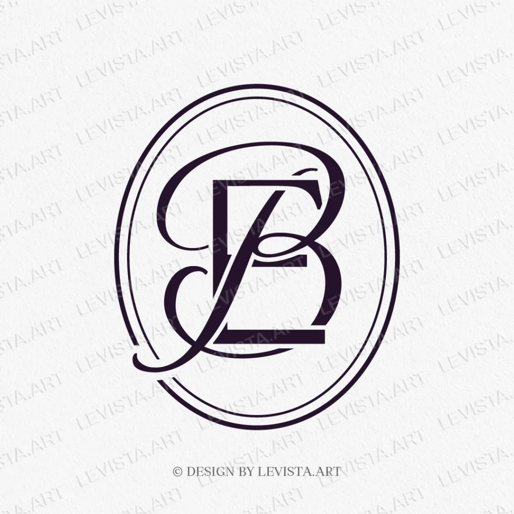 EB BE Monogram Wedding letter logo design