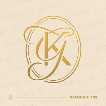 KG Initials logo & GK Letter logo designed as an elegant wedding monogram with a harmonious and well-balanced letter composition, suitable for wedding branding, business logos and personal brand identity