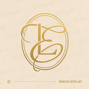 LE initials logo and EL monogram featuring elegant letter design, suitable for wedding branding, wedding invitations, business logos and personal brand identity