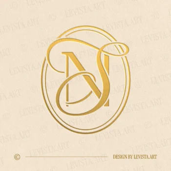 NS Monogram & SN Initials logo designed as an elegant wedding letter logo with a smooth and balanced letter composition, suitable for wedding branding, business logos and personal brand identity