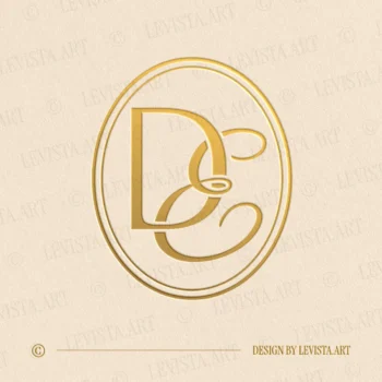 ED & DE Monogram designed as an elegant wedding letter logo with smooth and balanced letter composition, suitable for wedding branding, business logos and personal brand identity