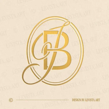 JB Monogram & BJ Initials logo designed as an elegant wedding letter logo with a harmonious and balanced letter composition, suitable for wedding branding, business logos and personal brand identity