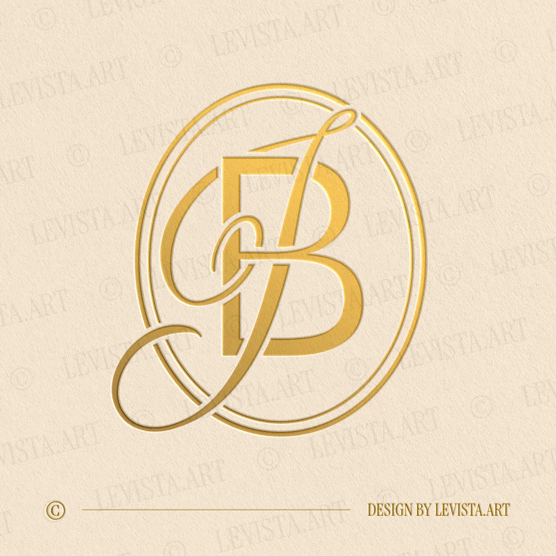 JB Monogram & BJ Initials logo designed as an elegant wedding letter logo with a harmonious and balanced letter composition, suitable for wedding branding, business logos and personal brand identity