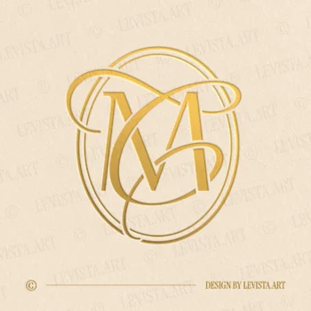 MC Monogram & CM Initials logo designed as an elegant wedding letter logo with a smooth and balanced letter composition, suitable for wedding branding, business logos and personal brand identity