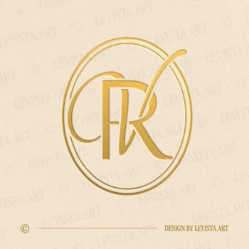 VR Initials logo & RV Monogram designed as an elegant wedding letter logo with a harmonious and balanced letter composition, suitable for wedding branding, business logos and personal brand identity