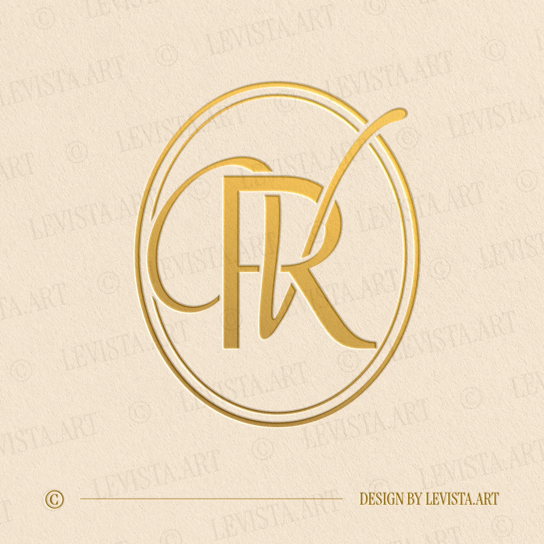 VR Initials logo & RV Monogram designed as an elegant wedding letter logo with a harmonious and balanced letter composition, suitable for wedding branding, business logos and personal brand identity