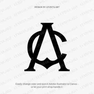 AC & CA Monogram logo | Signature letter logo design