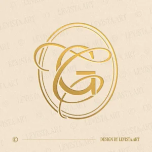 GC & CG Letter logo designed as an elegant wedding monogram with a clean and balanced letter structure, suitable for wedding branding, business logos and personal brand identity