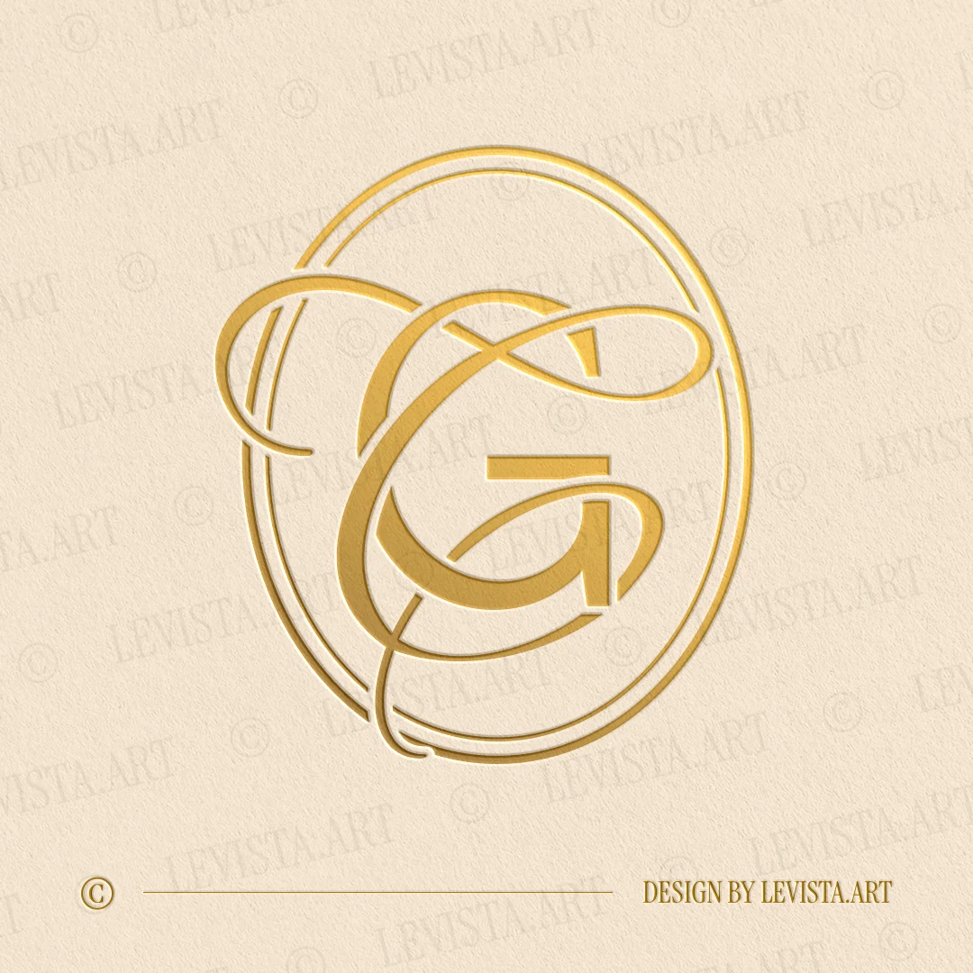 GC & CG Letter logo designed as an elegant wedding monogram with a clean and balanced letter structure, suitable for wedding branding, business logos and personal brand identity