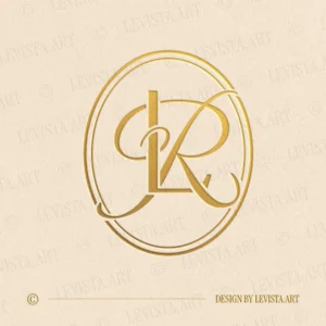 LR Letter logo & RL Monogram designed as an elegant wedding initials logo with a clean and balanced letter composition, suitable for wedding branding, business logos and personal brand identity