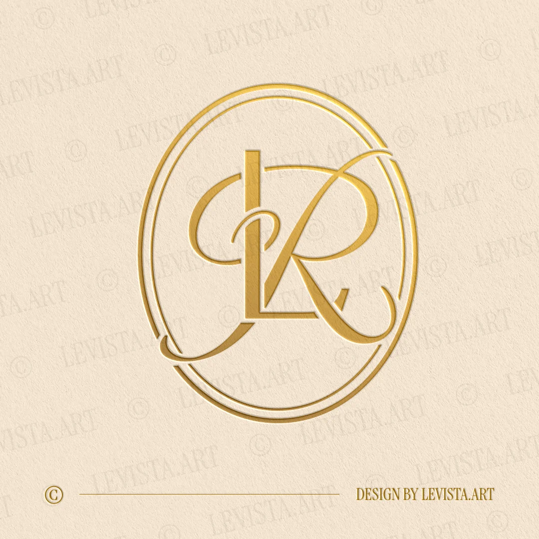 LR Letter logo & RL Monogram | Wedding initials logo 3 LR Letter logo & RL Monogram designed as an elegant wedding initials logo with a clean and balanced letter composition, suitable for wedding branding, business logos and personal brand identity