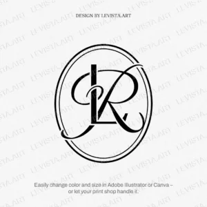LR Letter logo & RL Monogram | Wedding initials logo