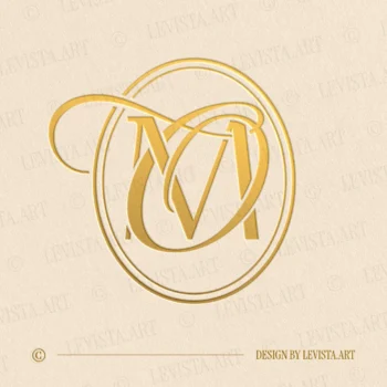 MO Monogram & OM Initials logo developed as an elegant wedding letter logo with smooth curves and a well-balanced letter composition, suitable for wedding branding, business logos and personal brand identity