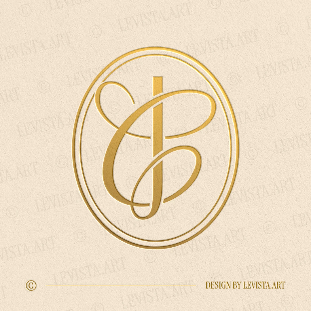 CJ Wedding Letter logo & JC Initials design presented as an elegant monogram with a clean and balanced letter composition, suitable for wedding branding, business logos and personal brand identity