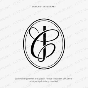 CJ Wedding Letter logo & JC Initials design | Monogram