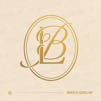 LB Wedding Letter logo & BL Initials design presented as an elegant monogram with a balanced and well-structured letter composition, suitable for wedding branding, business logos and personal brand identity