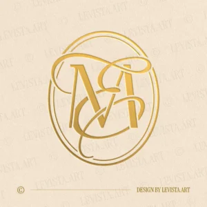 ME Wedding Letter logo & EM Initials design presented as an elegant monogram with a clean and balanced letter composition, suitable for wedding branding, business logos and personal brand identity