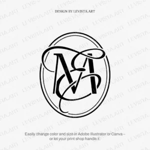 ME Wedding Letter logo & EM Initials design | Monogram