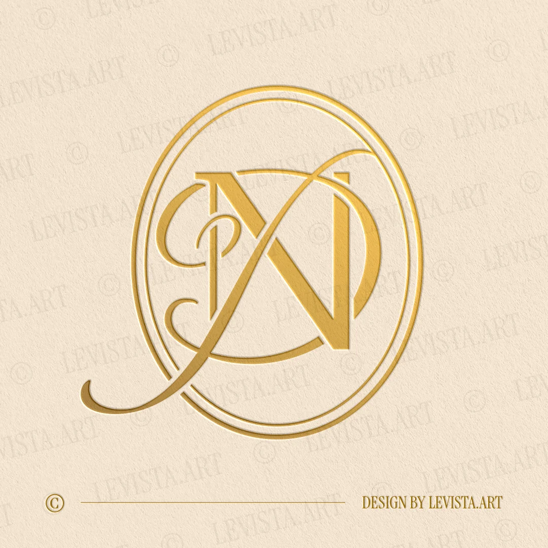ND Wedding Letter logo & DN Monogram designed as an elegant initials logo with a balanced and harmonious letter composition, suitable for wedding branding, business logos and personal brand identity