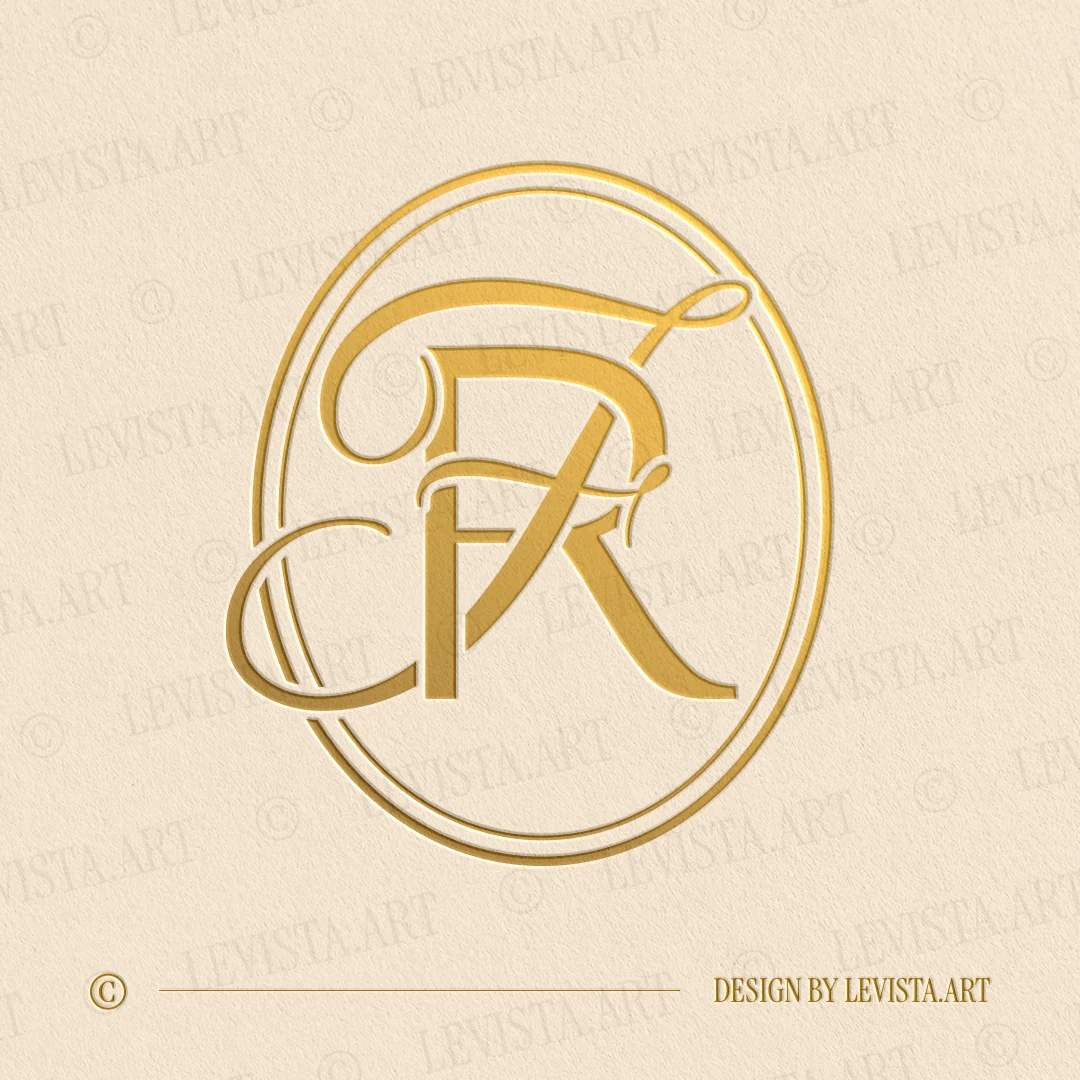 RF Wedding Letter logo & FR Initials logo | Monogram 9 RF Wedding Letter logo & FR Initials logo designed as an elegant monogram with a balanced and harmonious letter composition, suitable for wedding branding, business logos and personal brand identity