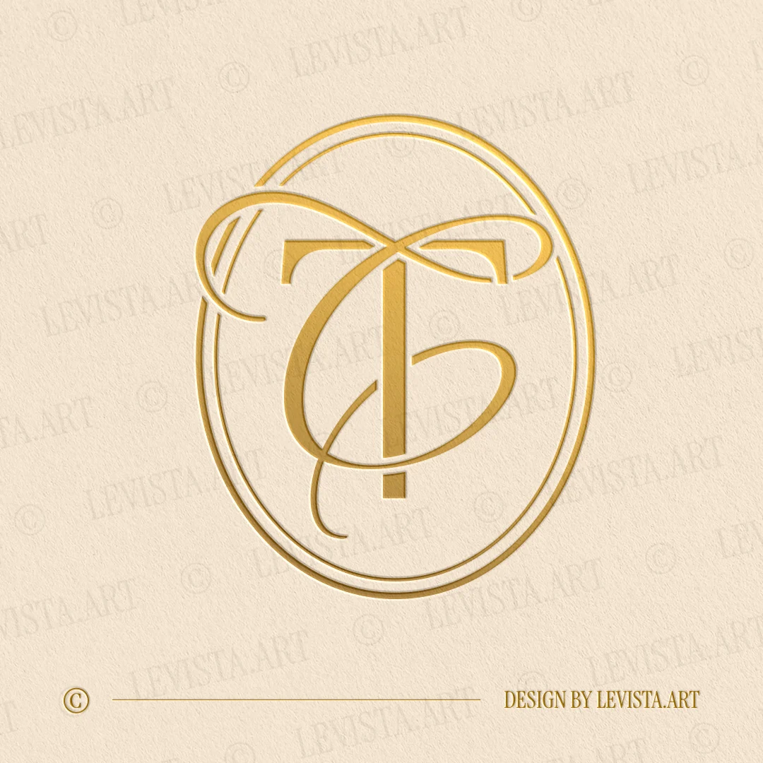 TC Letter logo & CT Initials logo designed as an elegant wedding monogram with a clear and well-balanced letter composition, suitable for wedding branding, business logos and personal brand identity