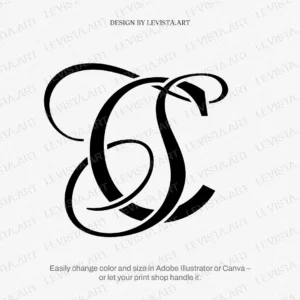 CS Wedding Letter logo & SC Initials design | Monogram