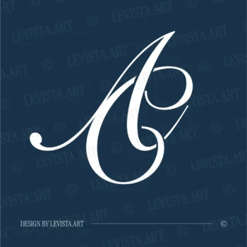 AC & CA wedding logo on colored background – stylish design for invitations, decor, and personal branding