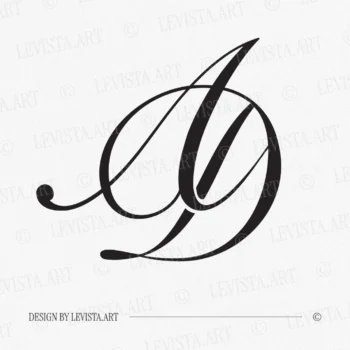 AD & DA Monogram | Letter logo design 5 AD DA Initials logo black white background