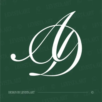 AD & DA Monogram | Letter logo design 4 AD & DA wedding logo on soft colored background – stylish design for invitations, decor, and luxury branding
