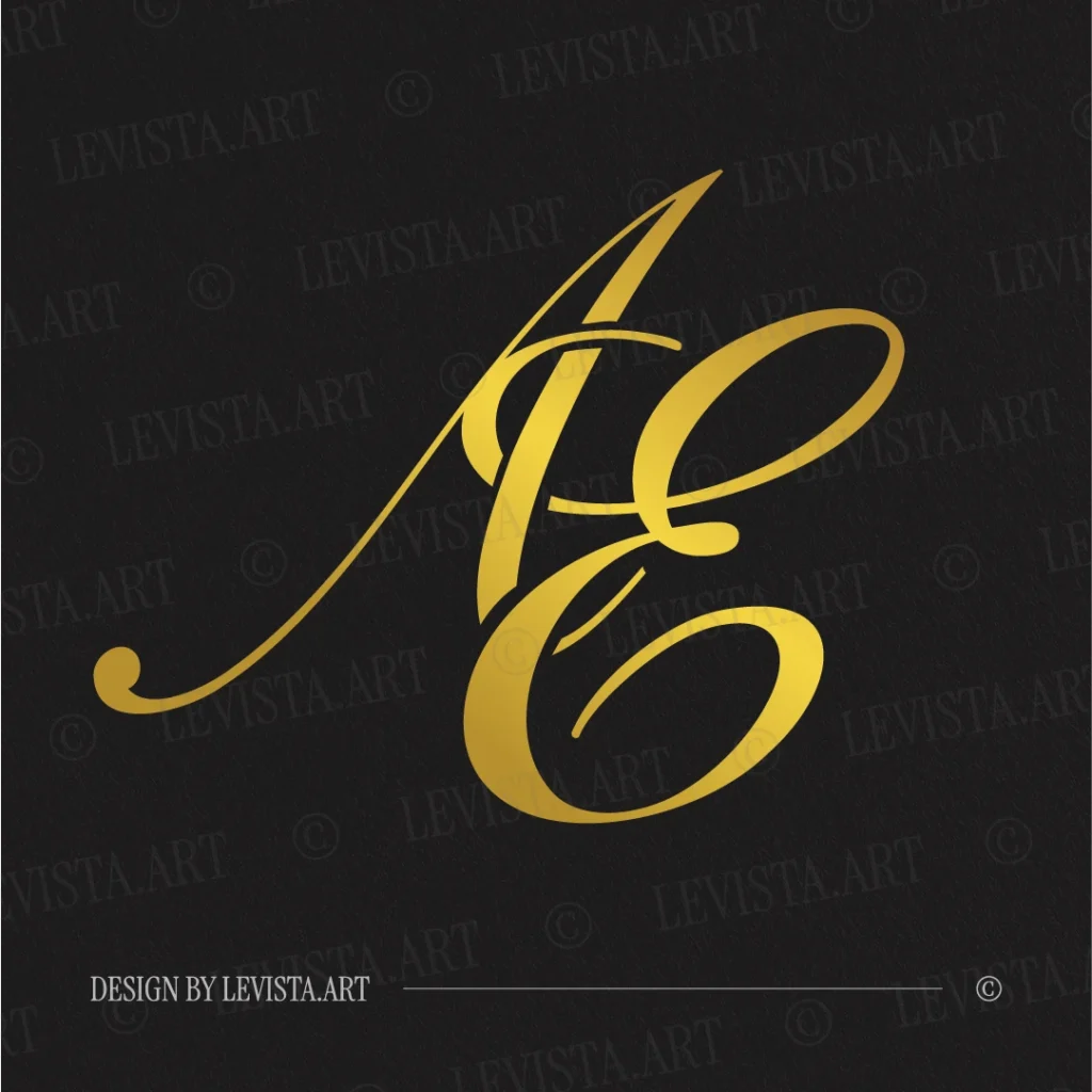 AE & EA Monogram | Elegant Letter Logo | Instant Download