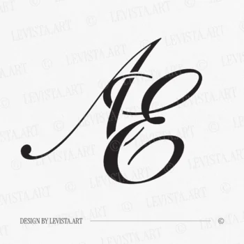 AE EA letter logo in black