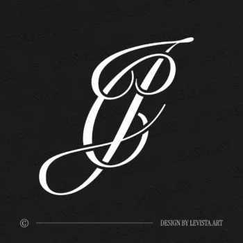 CJ & JC Initials logo | Wedding monogram design 7 CJ & JC letter logo on black background – refined and timeless design for modern weddings