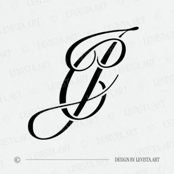 CJ & JC Initials logo | Wedding monogram design 6 CJ & JC monogram logo on white background – minimalist and versatile for elegant wedding stationery