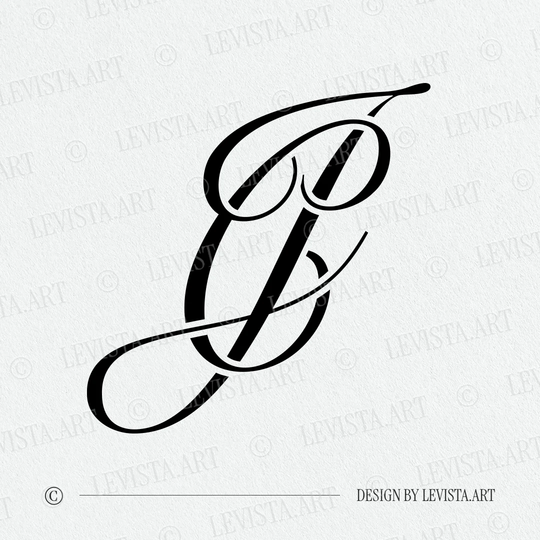 CJ & JC Initials logo | Wedding monogram design 3 CJ & JC monogram logo on white background – minimalist and versatile for elegant wedding stationery