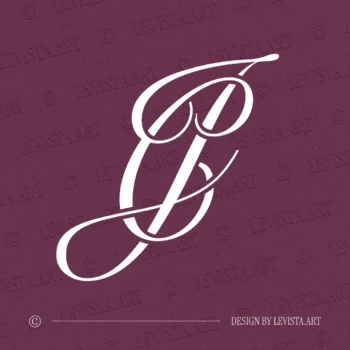 CJ & JC Initials logo | Wedding monogram design 5 CJ & JC wedding logo on soft colored background – stylish and modern design for invitations and decor