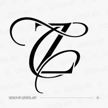 CZ & ZC initials logo on white background – minimalist and versatile wedding design for elegant stationery