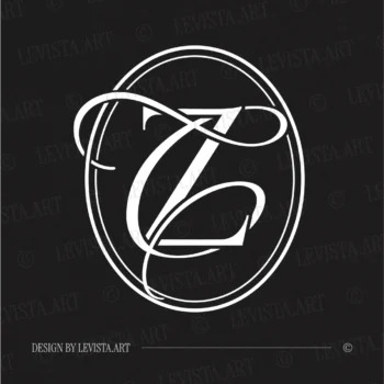 CZ & ZC wedding logo on soft colored background – stylish and modern design for invitations and decor
