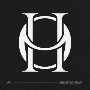 HO Monogram, OH Initials logo on black background – luxury letter logo design for professional branding and business identity